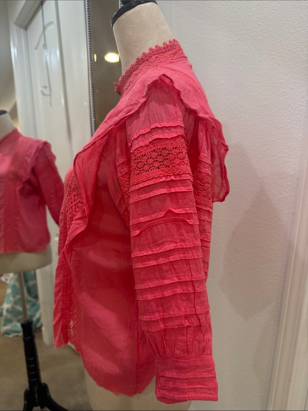 FP One Button Front Blouse — Pink - Picture 3 of 7
